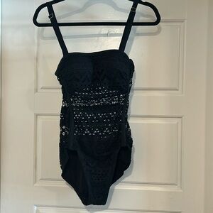 All-Black Sequin Bathing Suit | One-Piece | Size Small | Glamorous Swimwear